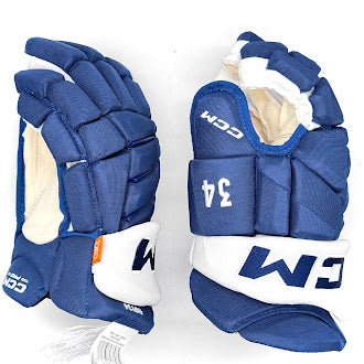 CCM HGPJSXP - NHL Pro Stock Hockey Glove - Auston Matthews (Blue/White)